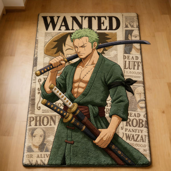Zoro Wanted Poster Rug