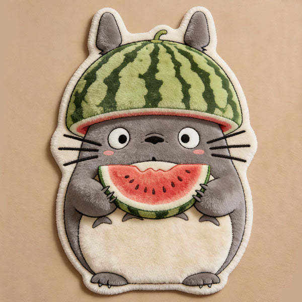 Totoro Eating Watermelon Rug