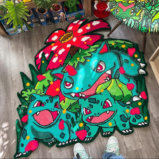 Pokémon Grass Squad Irregular Shaped Rug
