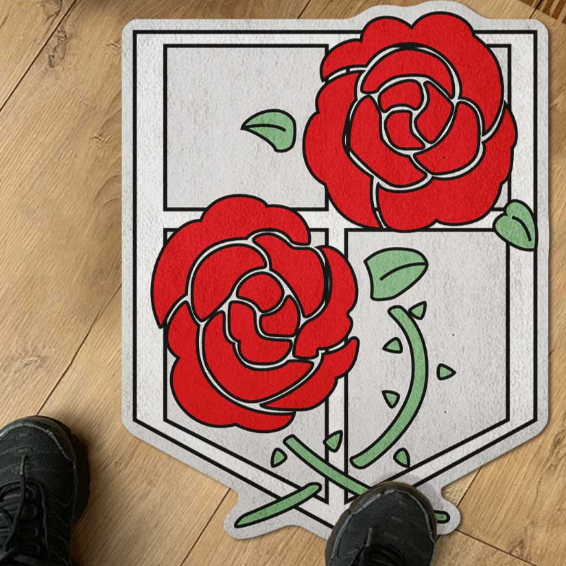 Stationary Guard Symbol Shaped Rugs Custom Attack On Titan