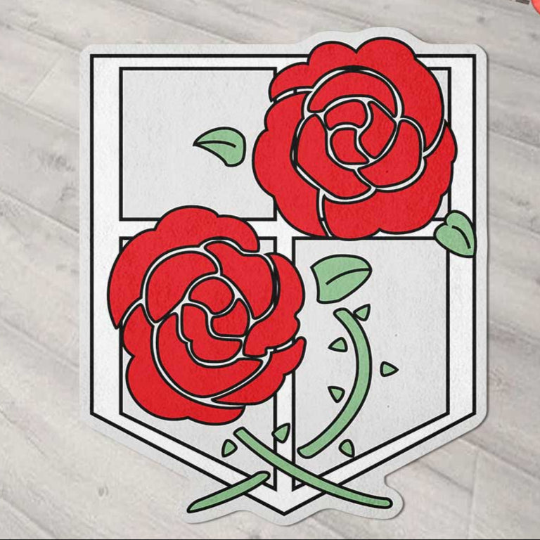 Stationary Guard Symbol Shaped Rugs Custom Attack On Titan