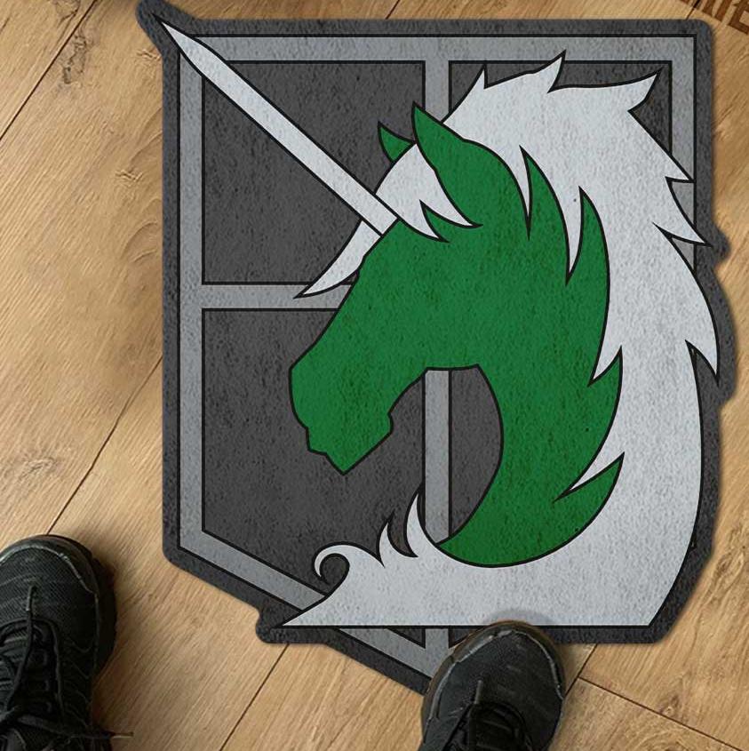 Milotary Police Symbol Shaped Rugs Custom Attack On Titan