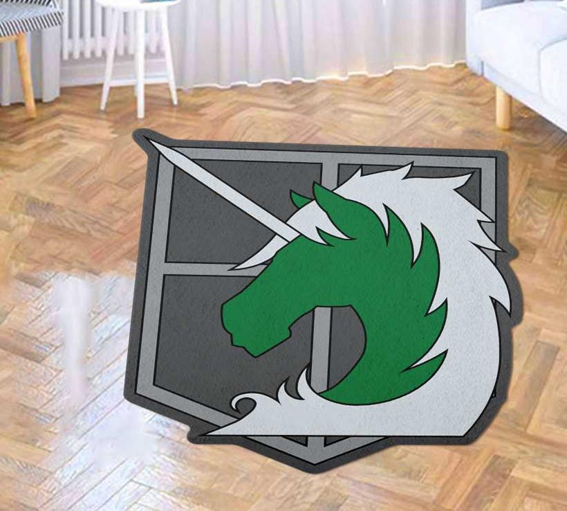 Milotary Police Symbol Shaped Rugs Custom Attack On Titan