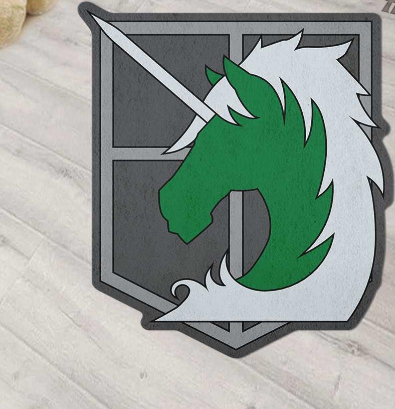 Milotary Police Symbol Shaped Rugs Custom Attack On Titan