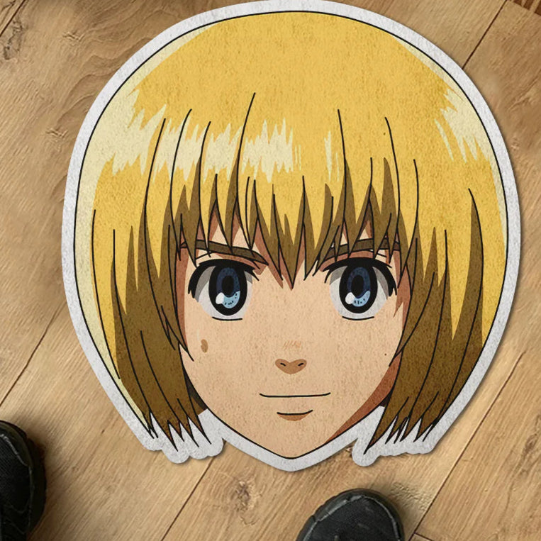 Armin Arlert Shaped Rug Custom Attack On Titan