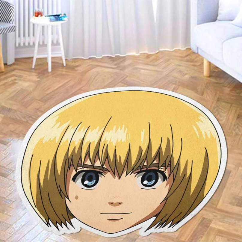 Armin Arlert Shaped Rug Custom Attack On Titan