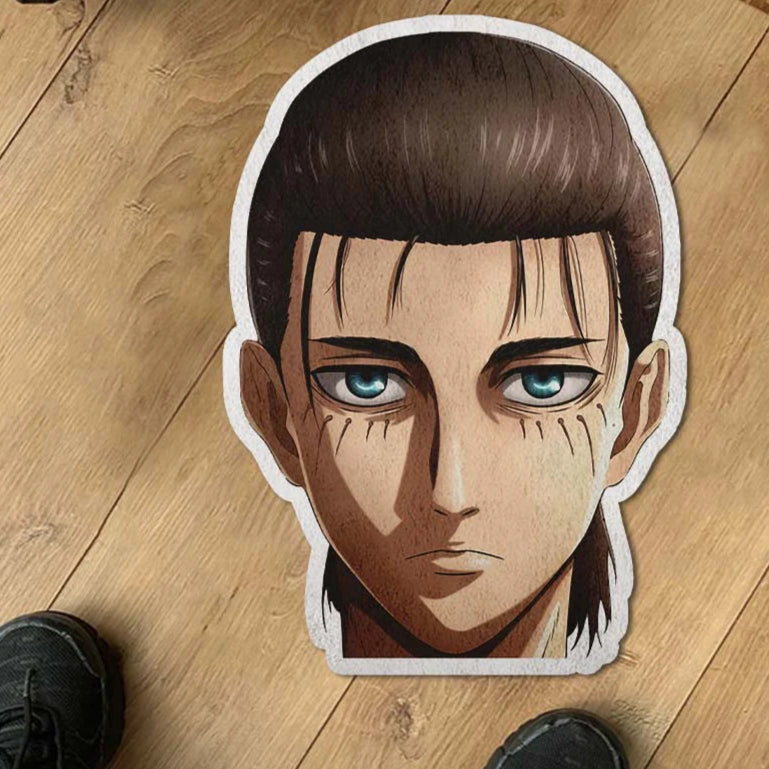 Eren Yeager Shaped Rug Custom Attack On Titan