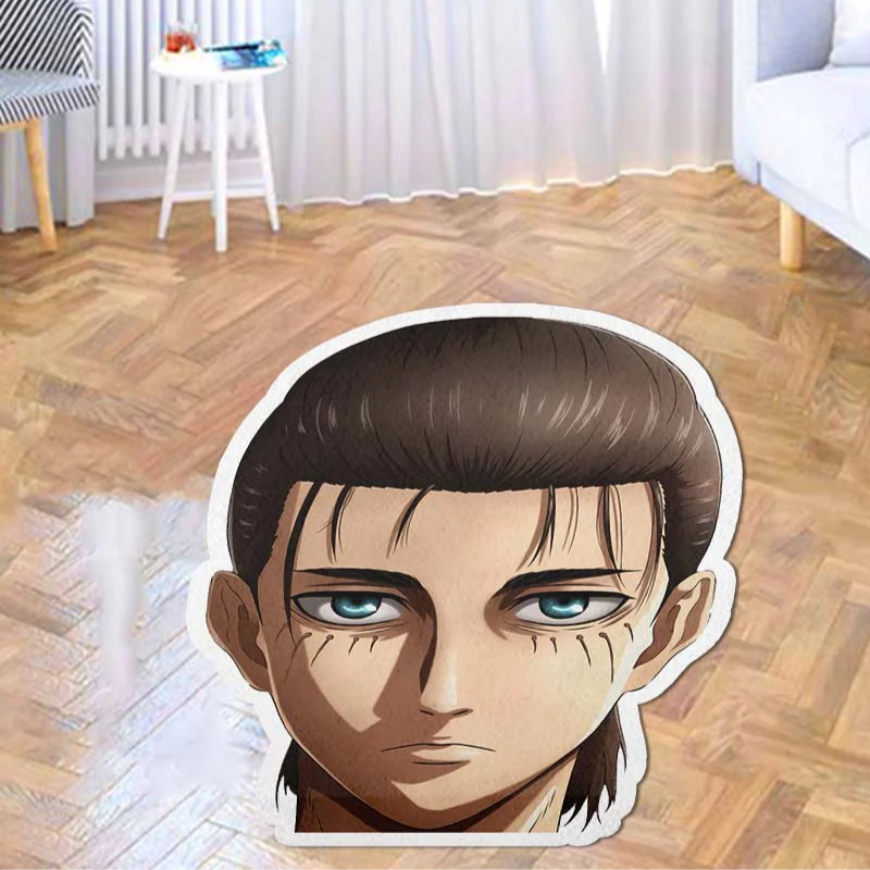 Eren Yeager Shaped Rug Custom Attack On Titan
