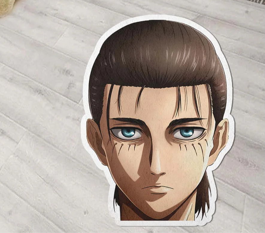 Eren Yeager Shaped Rug Custom Attack On Titan