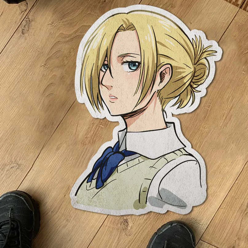 Annie Leonhart Shaped Rug Custom Attack On Titan