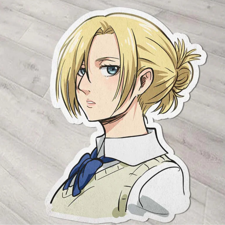 Annie Leonhart Shaped Rug Custom Attack On Titan