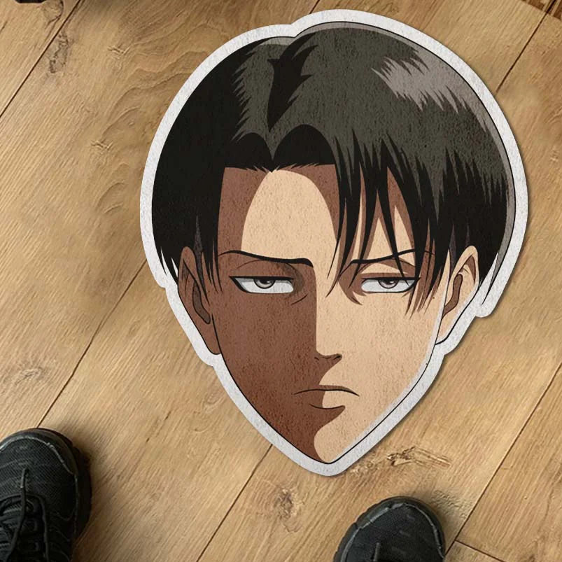 Levi Ackerman Shaped Rug Custom Attack On Titan