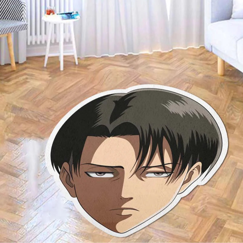 Levi Ackerman Shaped Rug Custom Attack On Titan