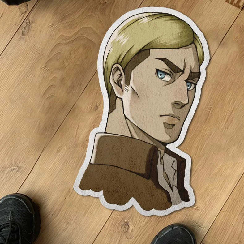 Erwin Smith Shaped Rug Custom Attack On Titan