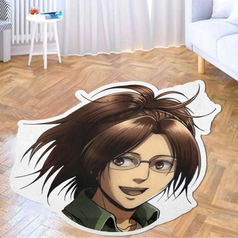 Hange Zoe Shaped Rug Custom Attack On Titan