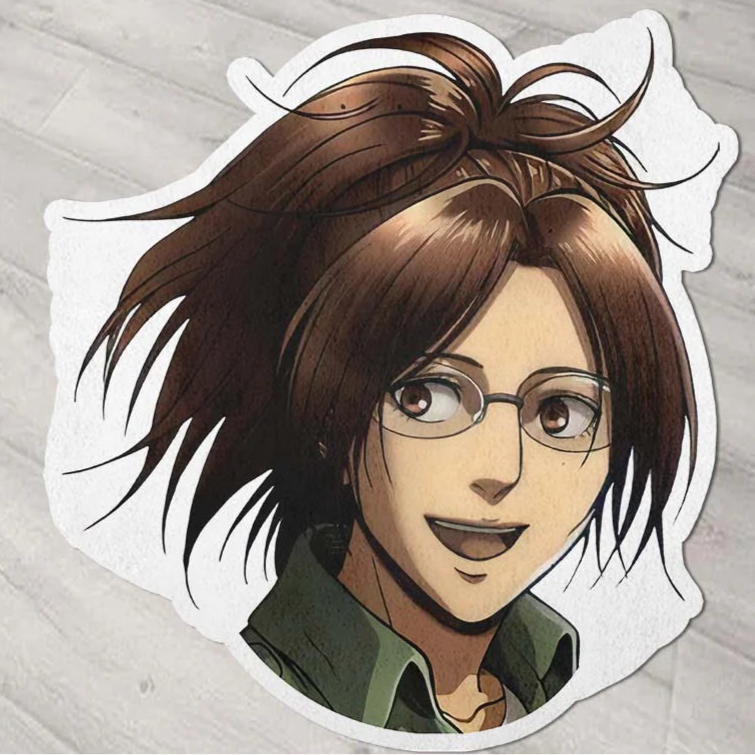 Hange Zoe Shaped Rug Custom Attack On Titan