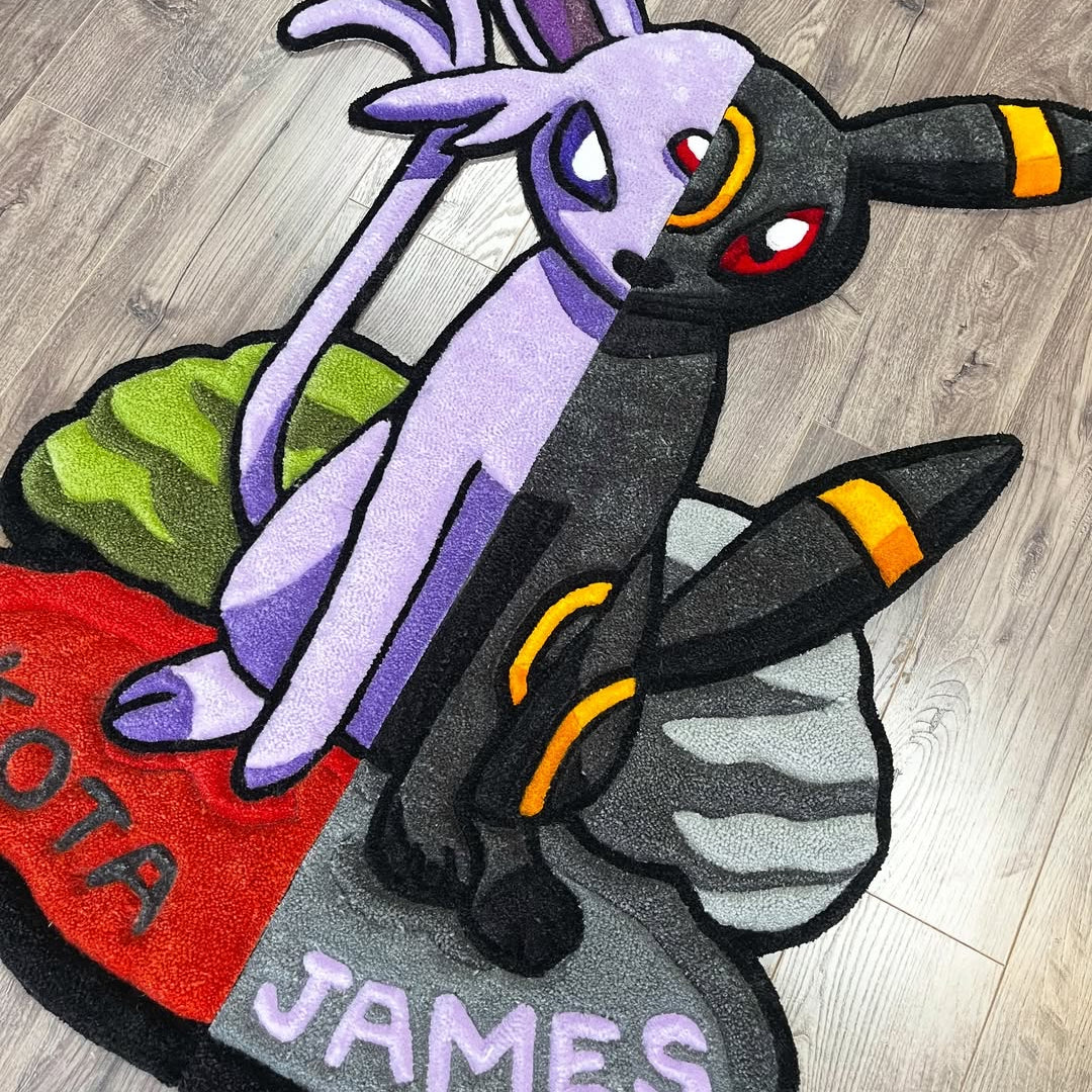 Umbreon & Espeon split rug