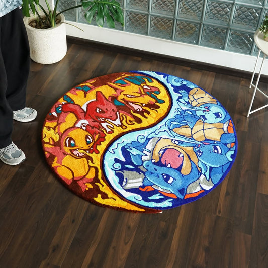 Pokémon Water vs Fire Battle Rug