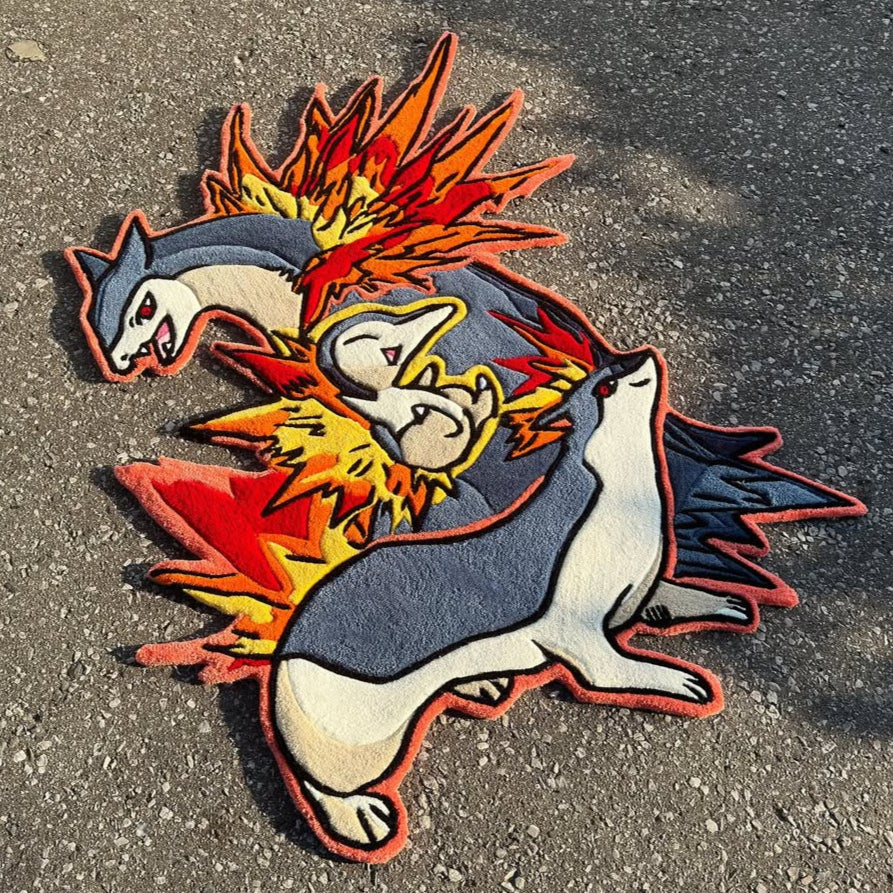 Cyndaquil Family Pokémon Rug