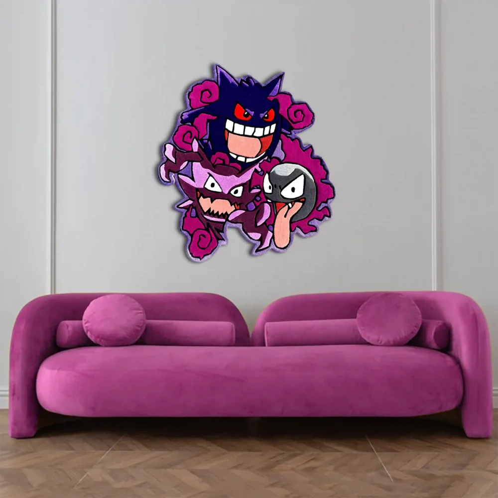 Pokémon Ghost-Type Fantasy Shaped Rug