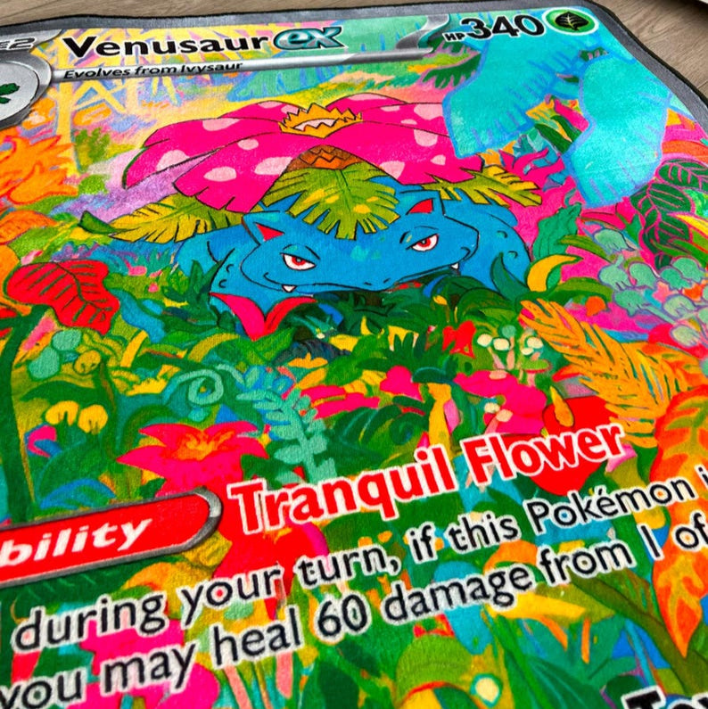 Venusaur EX Pokémon Card Rug