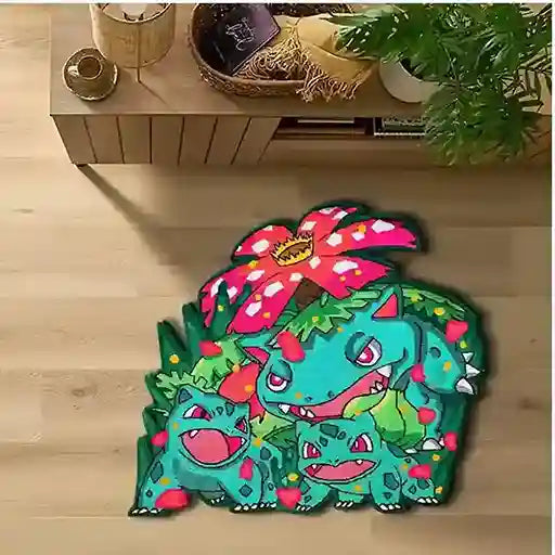 Pokémon Grass Squad Irregular Shaped Rug