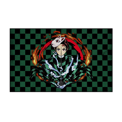 Demon Slayer inspired Gaming Rug