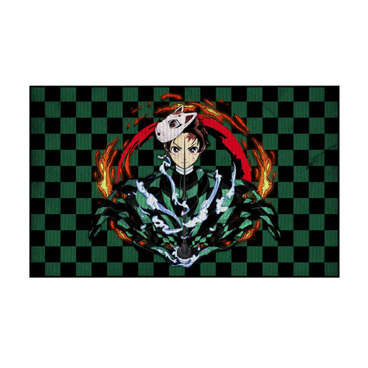 Demon Slayer inspired Gaming Rug