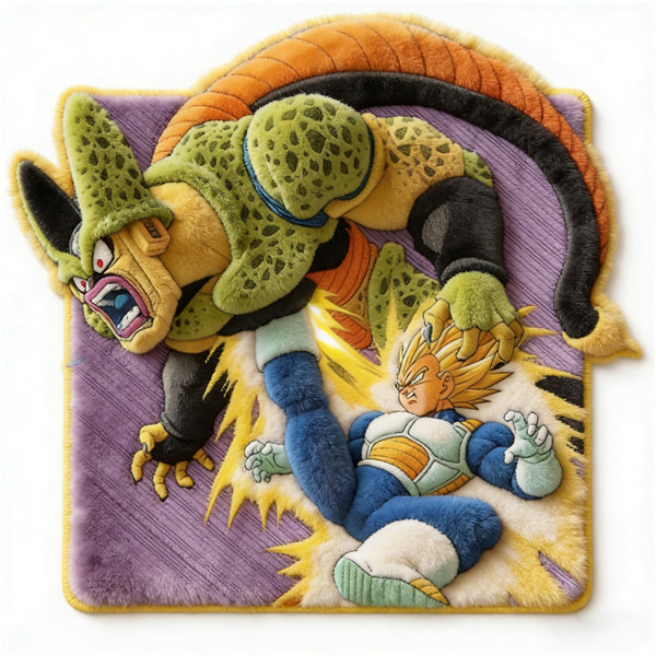 Vegeta Beating Majin Rug