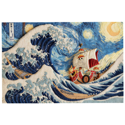 Pirate Ship Under the Starry Sky Rug