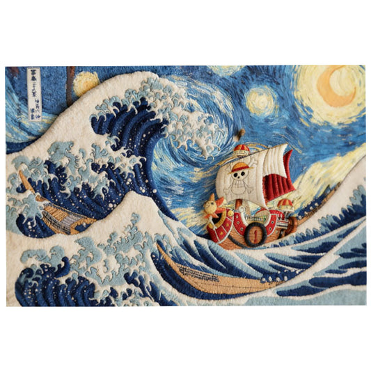 Pirate Ship Under the Starry Sky Rug