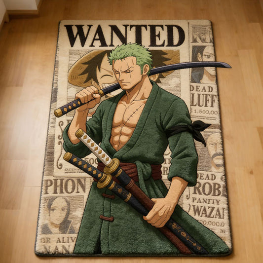 Zoro Wanted Poster Rug