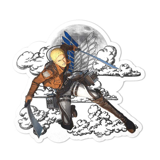 Reiner Braun Shaped Rug Custom Moon Clouds Attack On Titan
