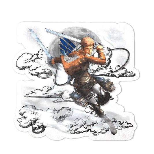 Jean Kirstein Shaped Rug Custom Moon Clouds Attack On Titan