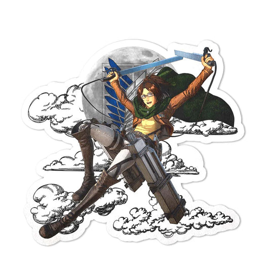 Hange Zo� Shaped Rug Custom Moon Clouds Attack On Titan