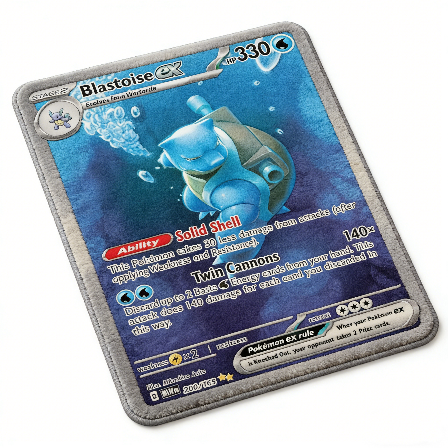 Blastoise Pokémon Card Rug