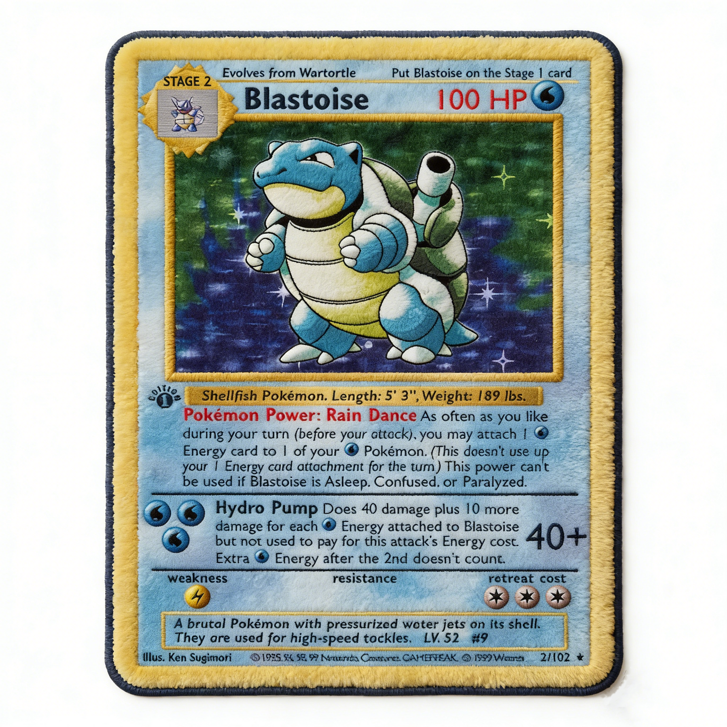Blastoise Pokémon Card Rug