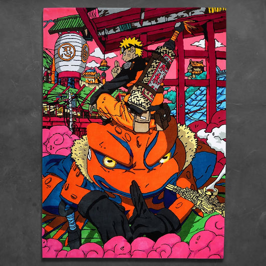 Naruto Rug – Naruto & Bunta Design
