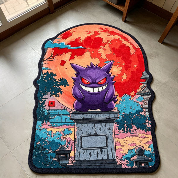 Blood Moon Rug Blood Moon Shrine Gengar Rug – otakurug