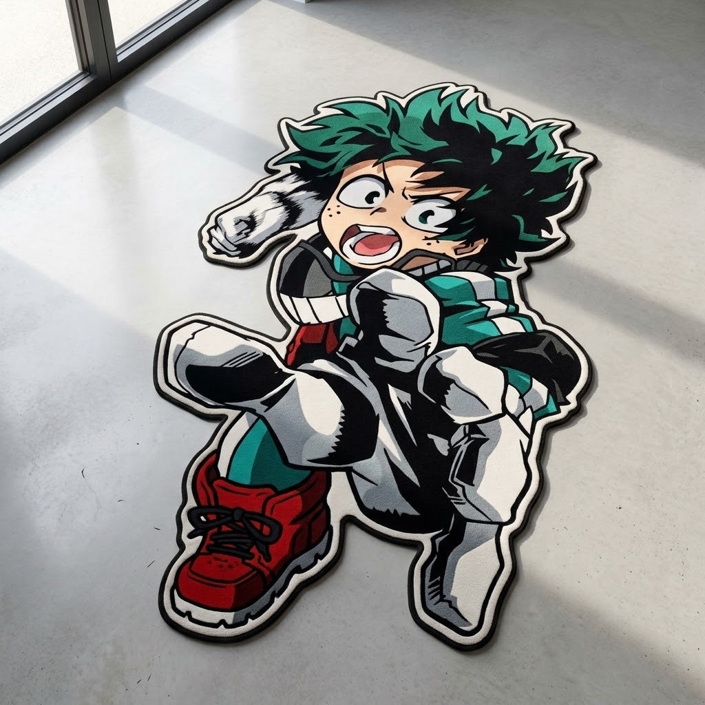 Chibi Deku Anime Shaped Rug
