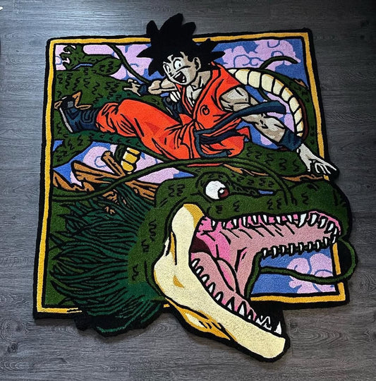 Mighty Goku and Shenron Rug