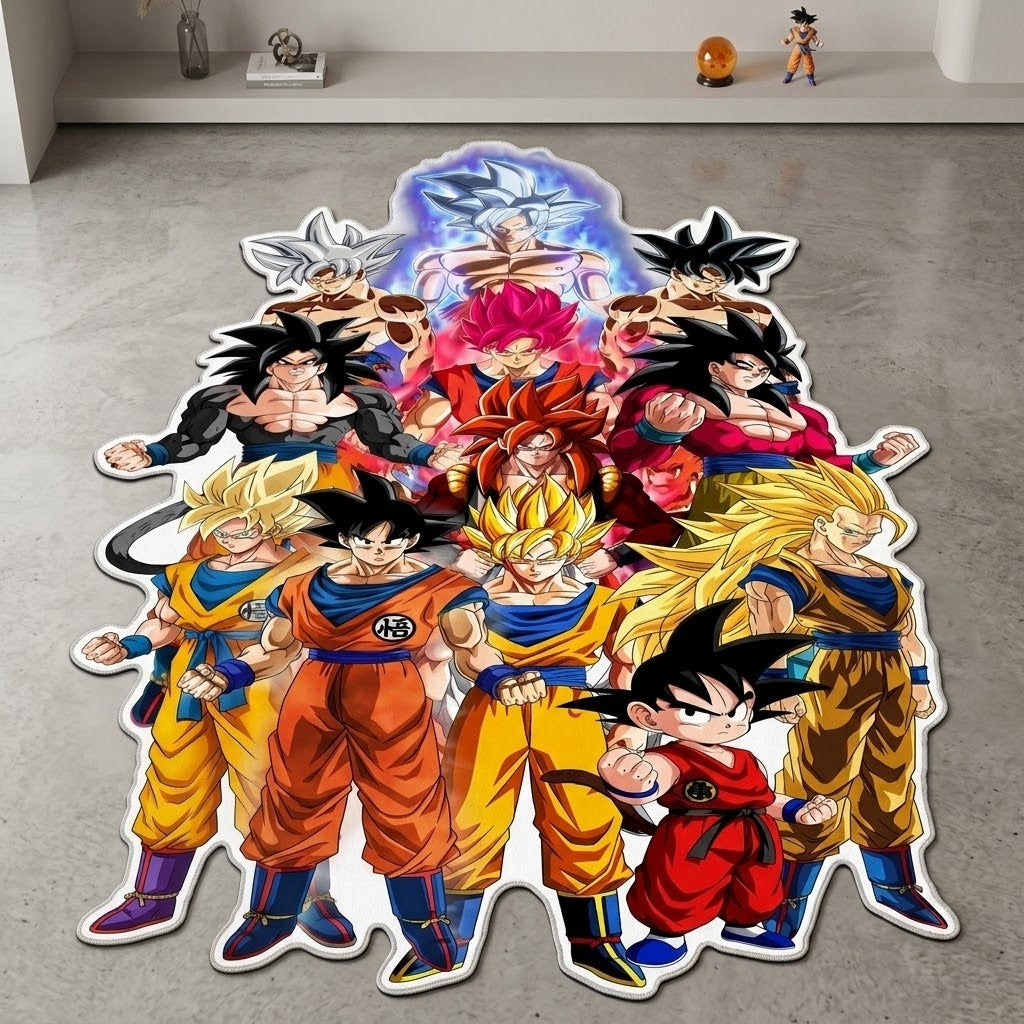 Goku Forms Cut‑Out Rug