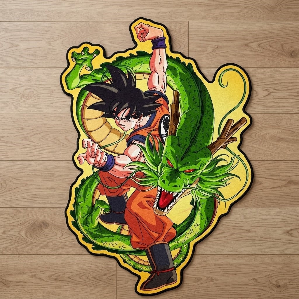 Goku & Shenron Shaped Rug