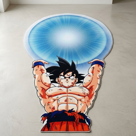 Goku Spirit Bomb Cut‑Out Rug