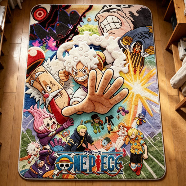One Piece Luffy Egghead Escape Rug – otakurug