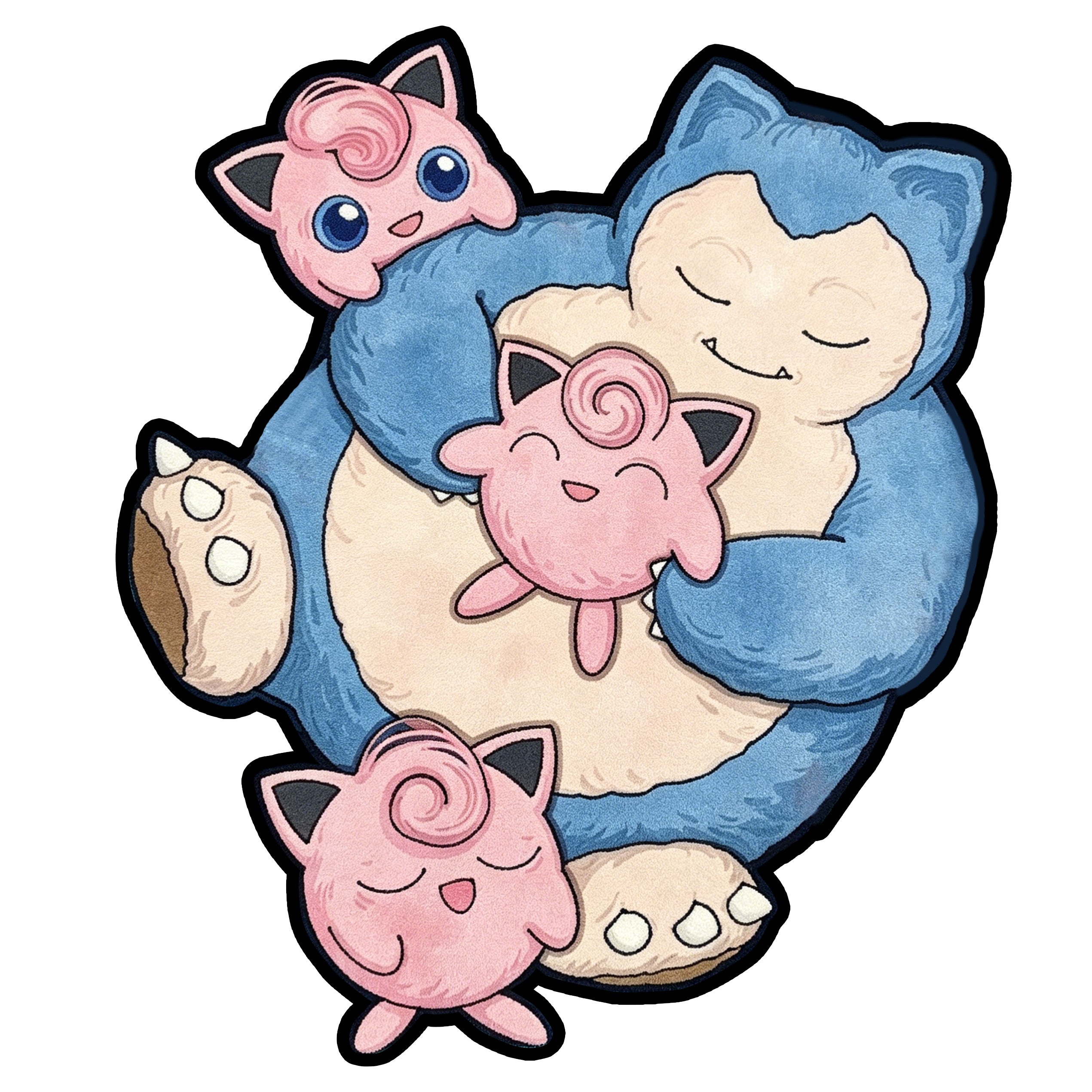 Pokémon Snorlax & Jigglypuff Cozy Rug – otakurug