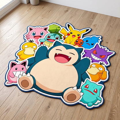 Pokemon Group Irregular Shape Rug