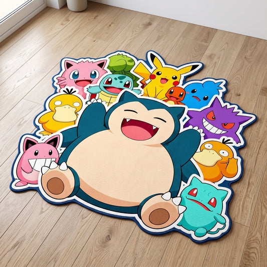 Pokemon Group Irregular Shape Rug