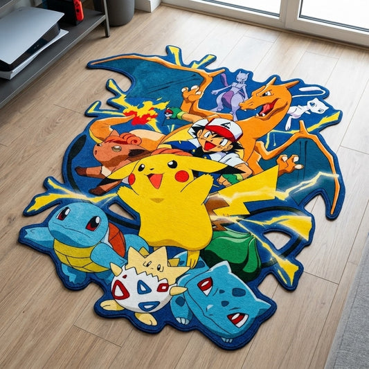 Pokemon Team Shaped Rug