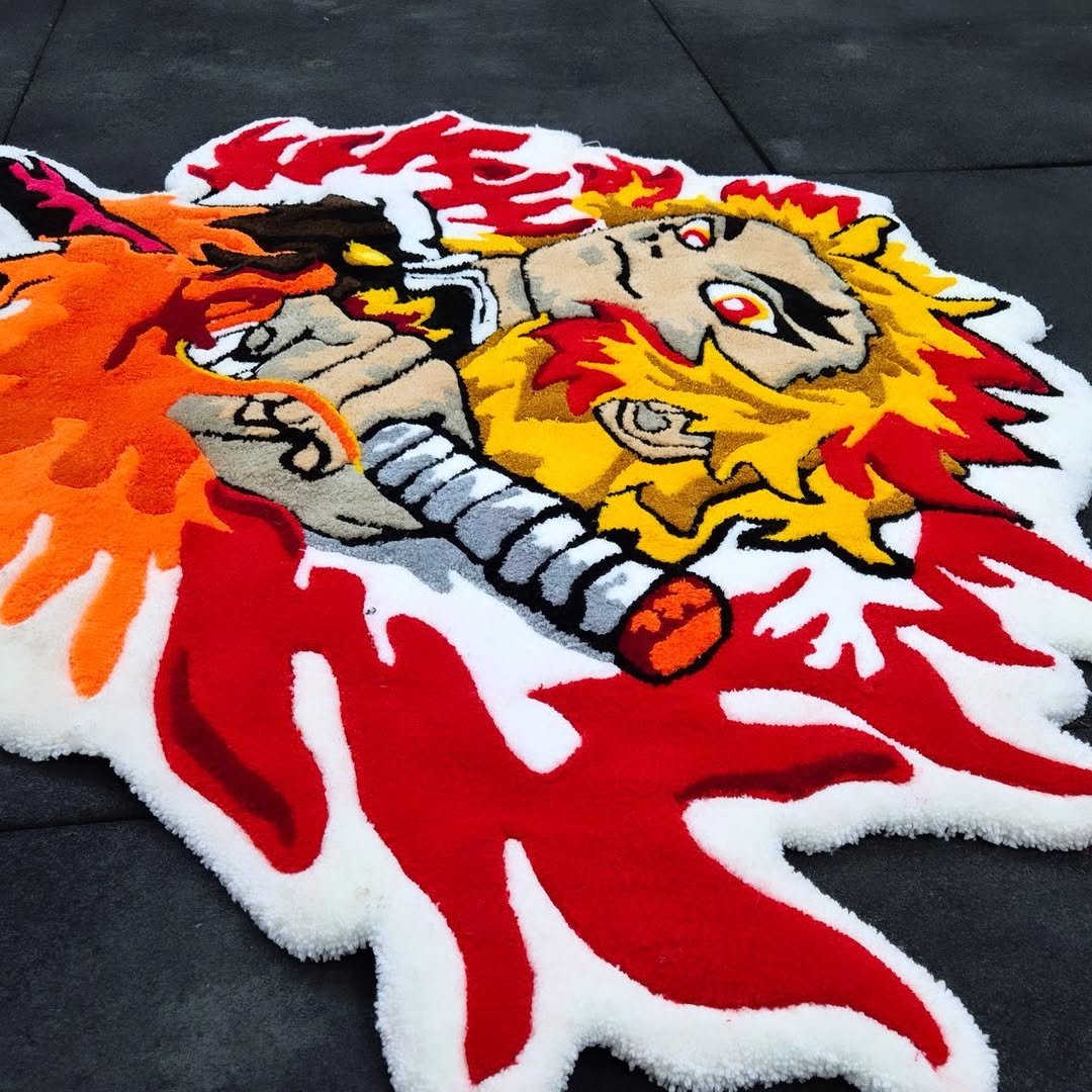 Demon Slayer Rengoku Rug Kyojuro Rengoku Rug – otakurug
